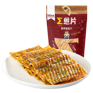 薇娅推荐 海狸先生 日式香烤鳗鱼片 80g/袋 0淀粉0防腐剂 拍3件41.7元包邮