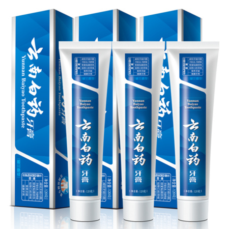 YUNNANBAIYAO 云南白药 牙膏 留兰香型 120g*3支（赠随机牙刷）