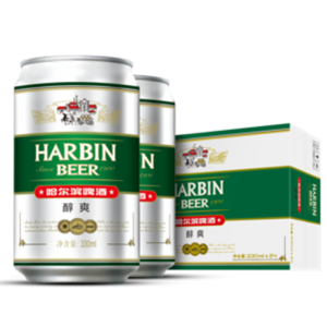 哈尔滨 醇爽9度啤酒 330ml*24听