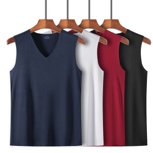 范欧嘉 男士 冰丝无痕背心 3件