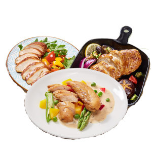 国家队战备食品 优形 低脂即食鸡胸肉 3口味共12袋