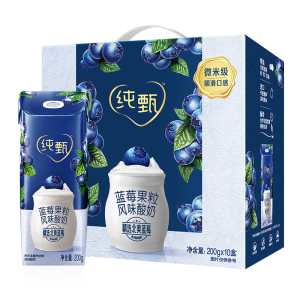 蒙牛 纯甄 蓝莓果粒 常温风味酸奶 200g*10瓶 39.9元包邮