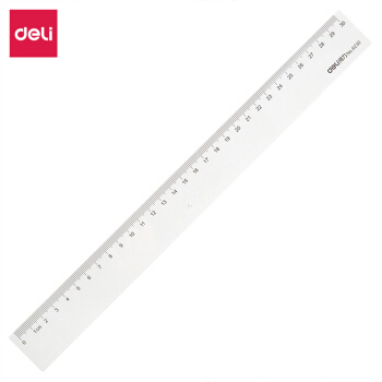 凑单品：deli 得力 6230 塑料直尺 30cm