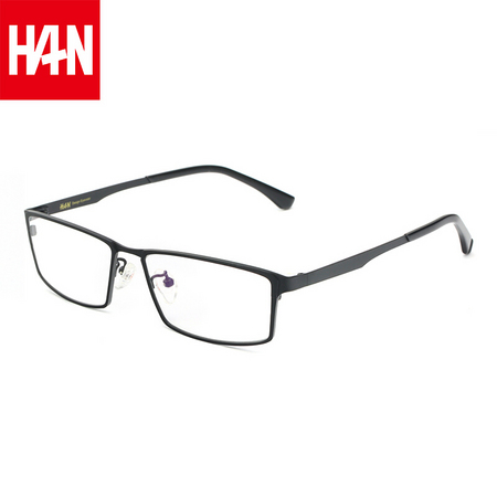 HAN HD49118 纯钛光学眼镜架 +1.60防蓝光镜片