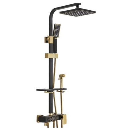 京世威登 HS01 黑金四挡家用花洒套装