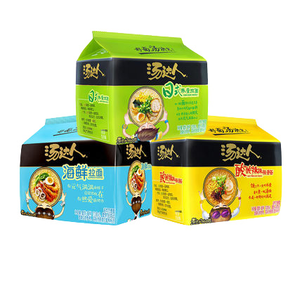 Uni-President 统一 统一 汤达人方便面 日式豚骨+海鲜+酸辣豚骨 3包