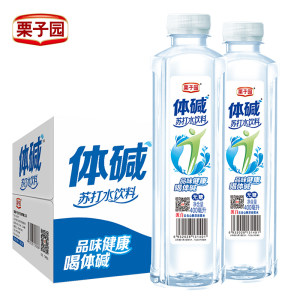 栗子园 无气无糖 弱碱性苏打水 400ml*24瓶 49.9元吃货价