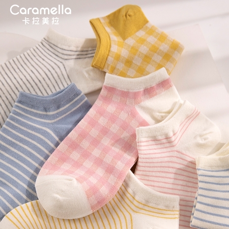 CARAMELLA 518222-SQ 女士短筒船袜 2双装