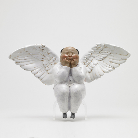 稀奇艺术 瞿广慈《节庆天使》23X12X36cm 雕塑 玻璃钢烤漆
