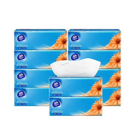 Vinda 维达 超韧系列 抽纸 3层100抽10包 (133*195mm)