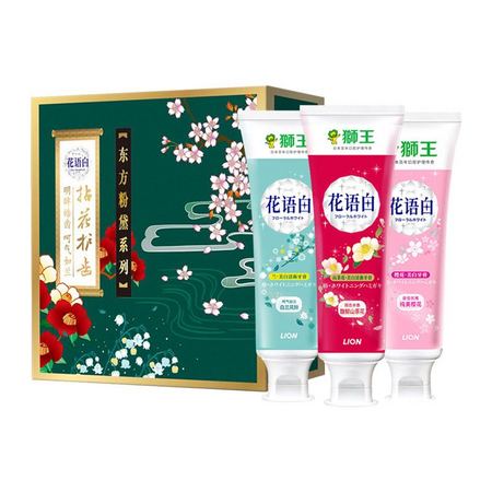 LION 狮王 花语白 美白牙膏 140g*4支+狮王牙膏460g