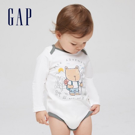 Gap 盖璞 663871 婴儿长袖连体衣