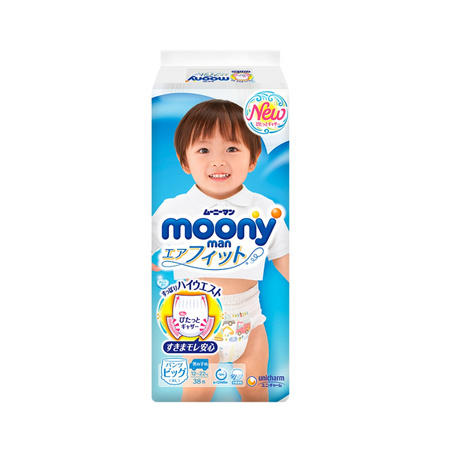 88VIP：moony 尤妮佳 男婴 拉拉裤 XL38