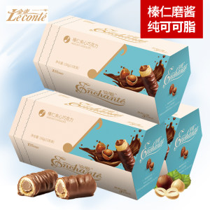 金帝 纯可可 榛仁夹心巧克力棒 156g*3盒
