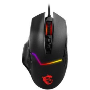 MSI 微星 GM20 有线鼠标 12400DPI RGB 黑色