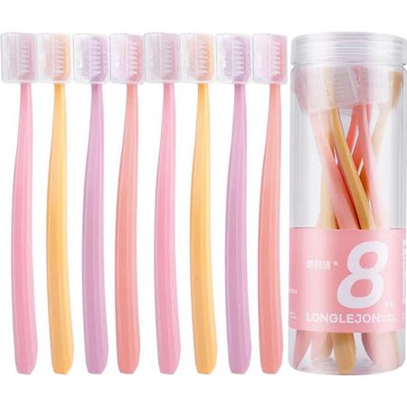 88VIP：朗利洁 黑白配纤巧深洁牙刷 8支装