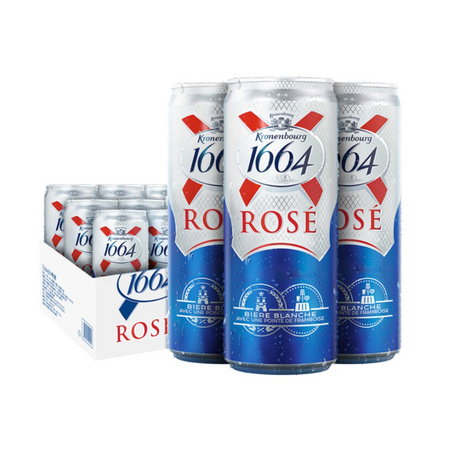 Angel 安琪 1664啤酒桃红啤酒500ml*12罐+RIO锐澳鸡尾酒330ml*8罐+ 安琪高活性即发干酵母粉5g