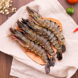 味库 越南黑虎虾 去冰净重1110g 89元包顺丰冷链