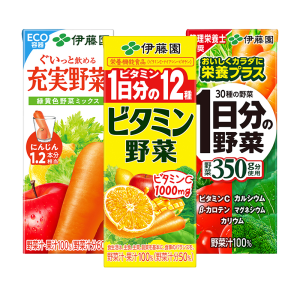 临期清仓 日本 伊藤园ITOEN 充実野菜 果蔬汁 200ml*12盒 拍2件64元包邮
