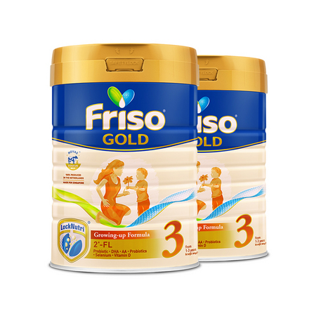 88VIP：Friso 美素佳儿 金装 婴幼儿配方奶粉 3段 900g*2罐 新加坡版