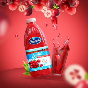 优鲜沛 OceanSpray 减糖蔓越莓汁 1.5L*3瓶 40.7元包邮