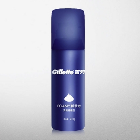 百亿补贴：Gillette 吉列 剃须泡清新柠檬型 蓝罐 210g