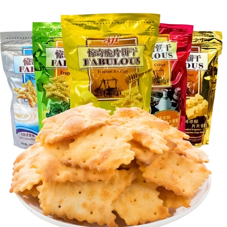 AJI 惊奇脆片饼干 多口味组合200g*2包