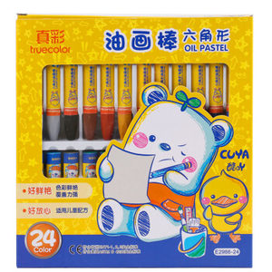 京东PLUS会员：truecolor 真彩 2966A 油画棒 24色 2盒装