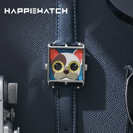 HappieWatch 法斗犬Duke HN002FFFD 石英腕表