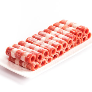 伊品众益 新鲜冷冻雪花肥牛卷 500g*3件