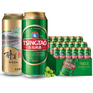 青岛啤酒 1903精酿+山水 500*30听 114.9元包邮