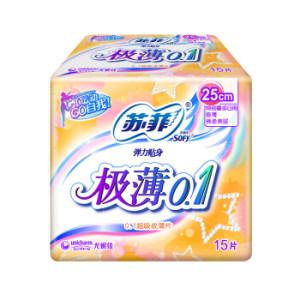 Sofy 苏菲 极薄0.1 日用卫生巾 250mm 15片