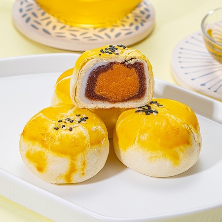 百万田 雪媚娘红豆味蛋黄酥 6枚装