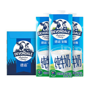 澳洲进口 德运 全脂纯牛奶 1L*10盒