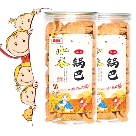 YJY 宜佳友 小米锅巴 牛排味/烧烤味 罐装 240g
