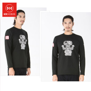 地球科学家 速干高弹面料 男女圆领长袖T恤 流汗不粘身 胸前恐龙印花 69元特卖价