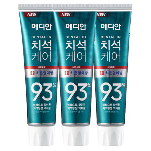 韩国进口 麦迪安 牙石护理93 护龈牙膏 120g*3支