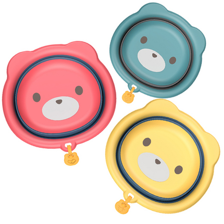 TRUBY BEAR 婴儿可折叠洗脸盆 10cm盆深 多色可选 2个装