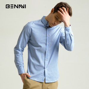 清仓S码 本米 男亚麻棉衬衣 夏季出汗不粘身