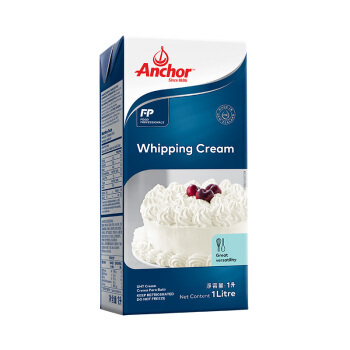 PLUS会员：Anchor 安佳 搅打淡奶油 1L