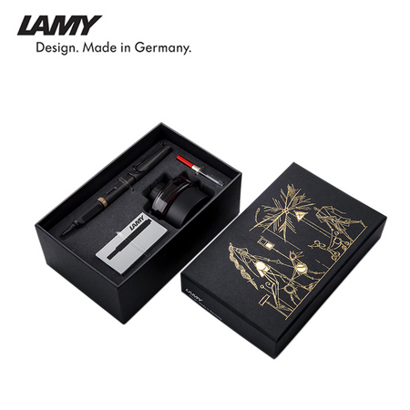 LAMY 凌美 狩猎者系列钢笔 50周年礼盒套装 含墨水+吸墨器+墨胆 磨砂黑 F尖