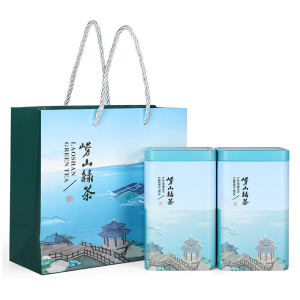 青岛崂山 21新茶 一级云雾绿茶 125g*2罐 豆香浓郁