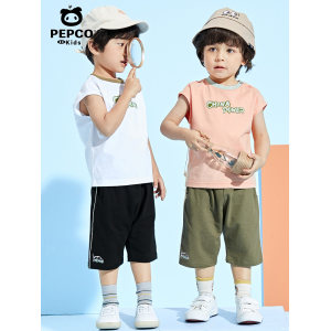 小猪班纳 2021年春夏新款男童纯棉七分裤