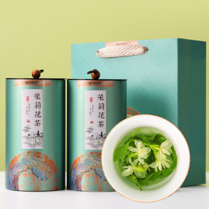 蓝之坊 21新茶 特级茉莉玉螺 250g*2罐 礼盒装 59.9元包邮