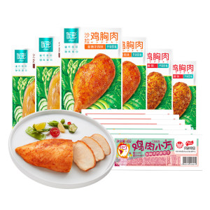 凤祥旗下 优形 低脂即食鸡胸肉 100g*6袋+鸡肉小方 45g*6袋 59.9元吃货价