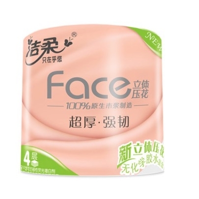 C&S 洁柔 face系列 立体压花卷纸 4层*120g*10卷