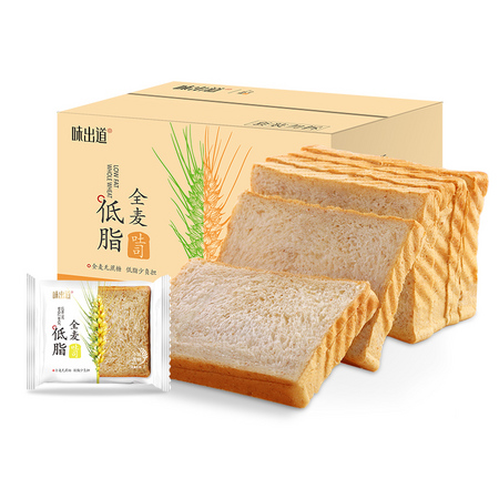 WEICHUDAO 味出道 全麦吐司面包 1kg