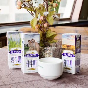 夏进 塞上牧场 3.5g蛋白质 全脂纯牛奶 250ml*12盒