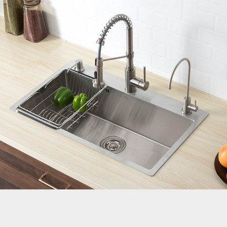 Kraus 克劳思 CKHT100-5843 304不锈钢 厨房单槽 580*430*220mm