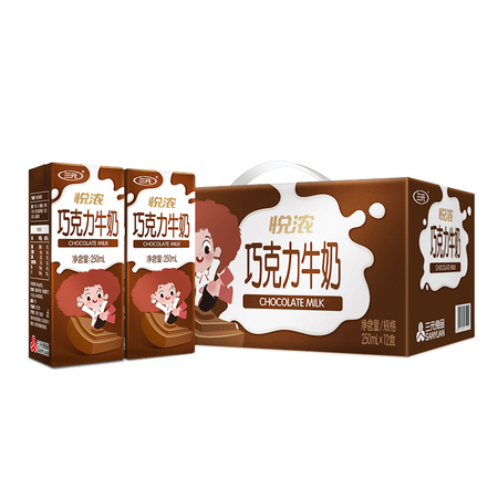 88VIP：SANYUAN 三元 巧克力牛奶 250ml*12盒